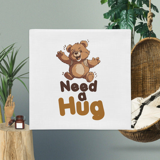 Dreamy Comfort: Hugs Are Free Teddy Bear Premium Pillow Cases