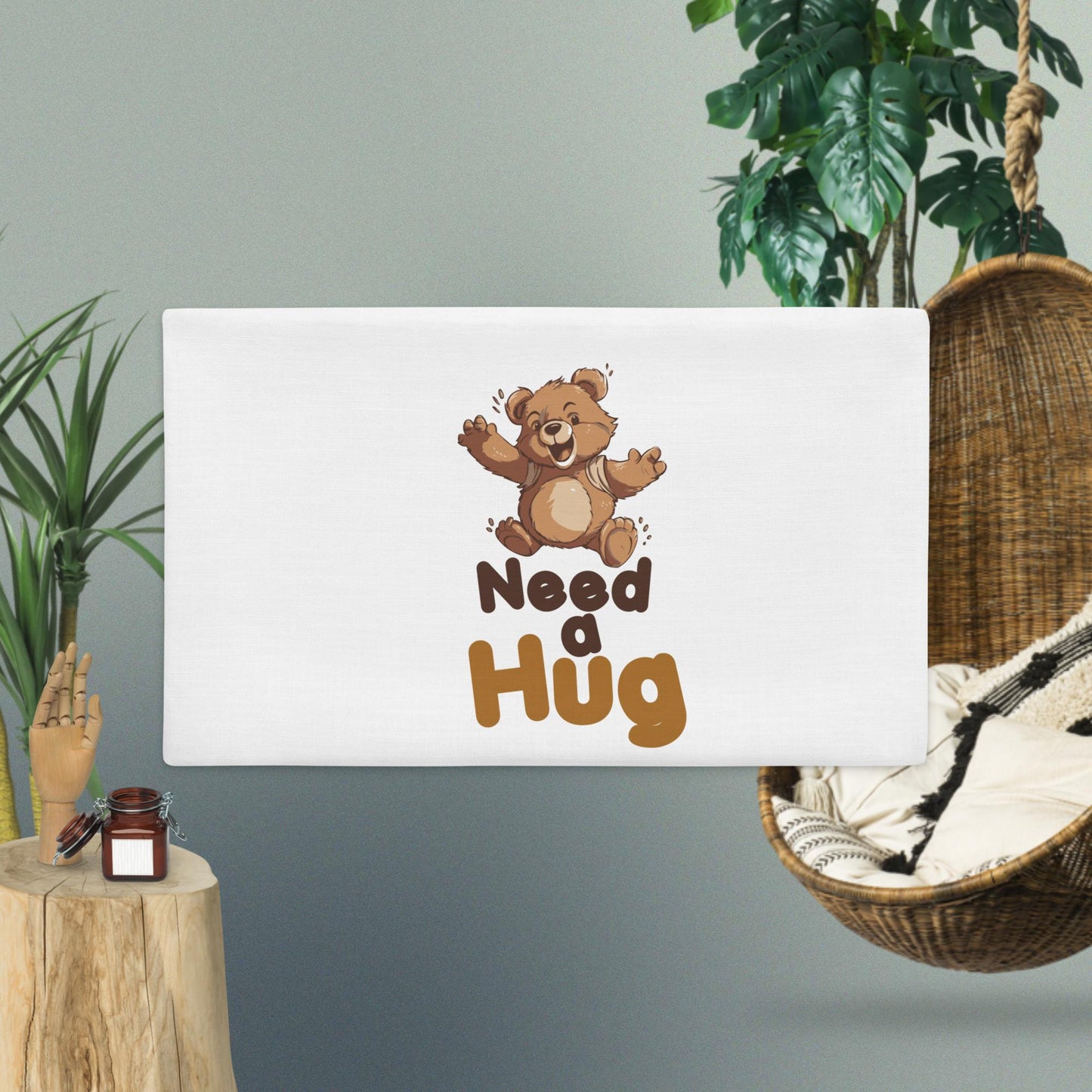 Dreamy Comfort: Hugs Are Free Teddy Bear Premium Pillow Cases