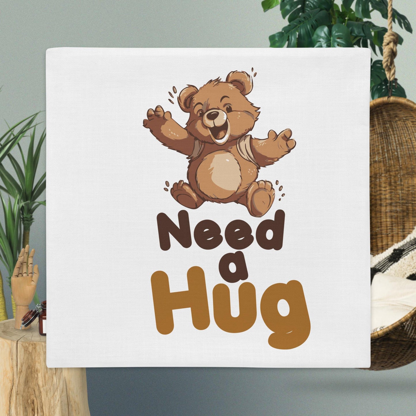 Dreamy Comfort: Hugs Are Free Teddy Bear Premium Pillow Cases