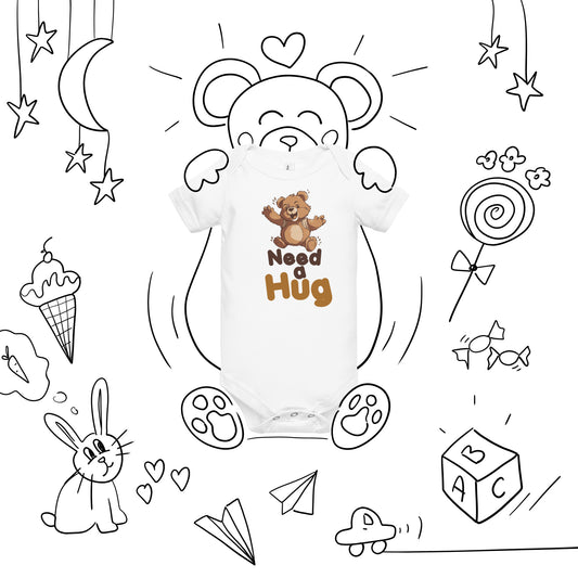 Infant Love: Hugs Are Free Teddy Bear Baby One Piece