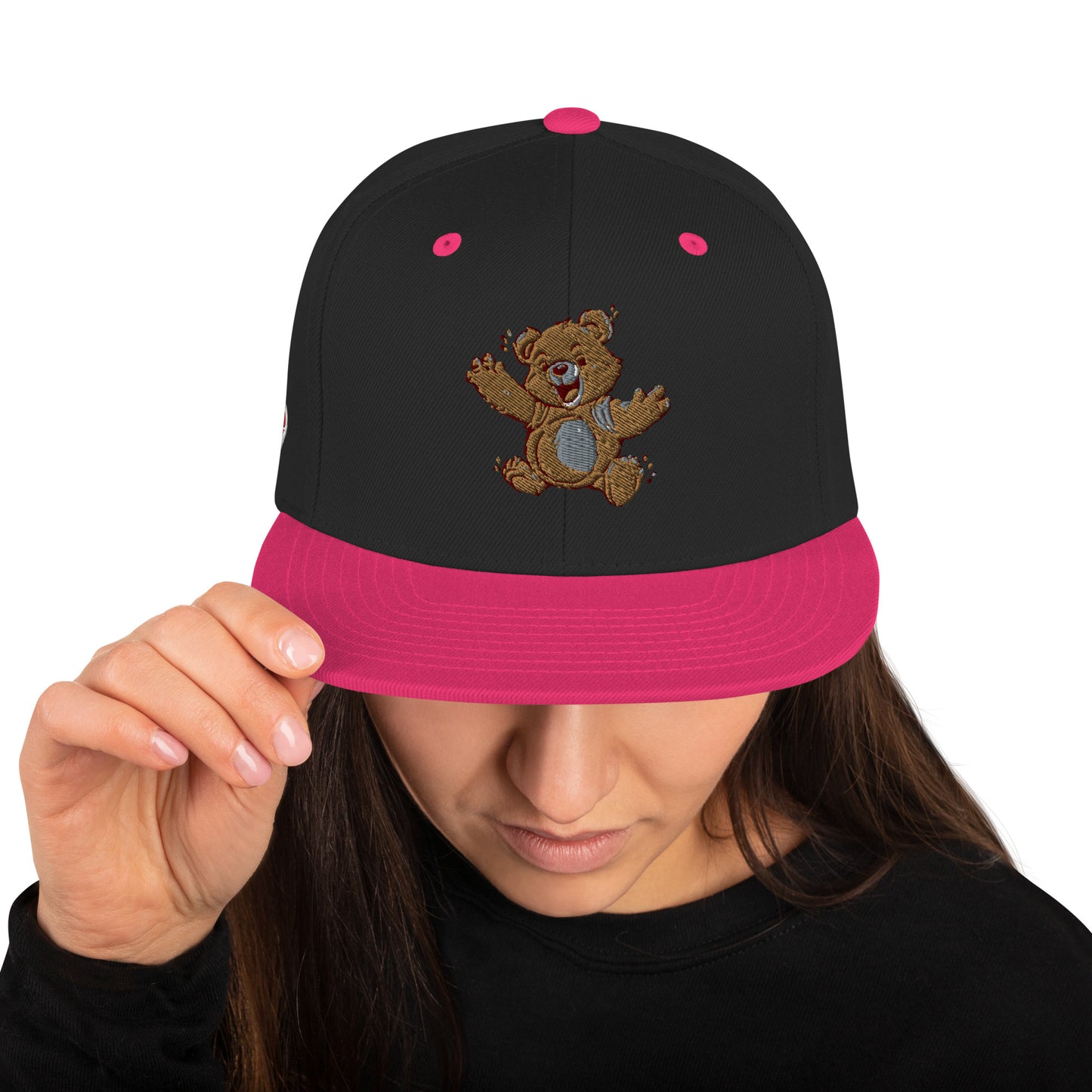 Heartbeat Teddy Bear Snap Back Hat