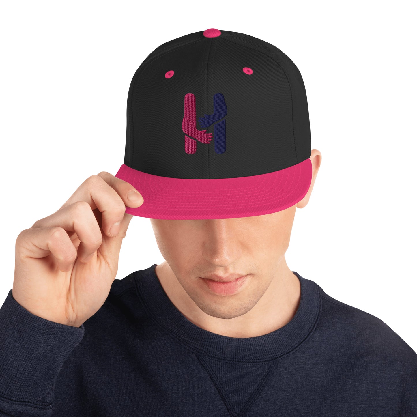 Heartbeat Pink & Blue Snap Back Hat