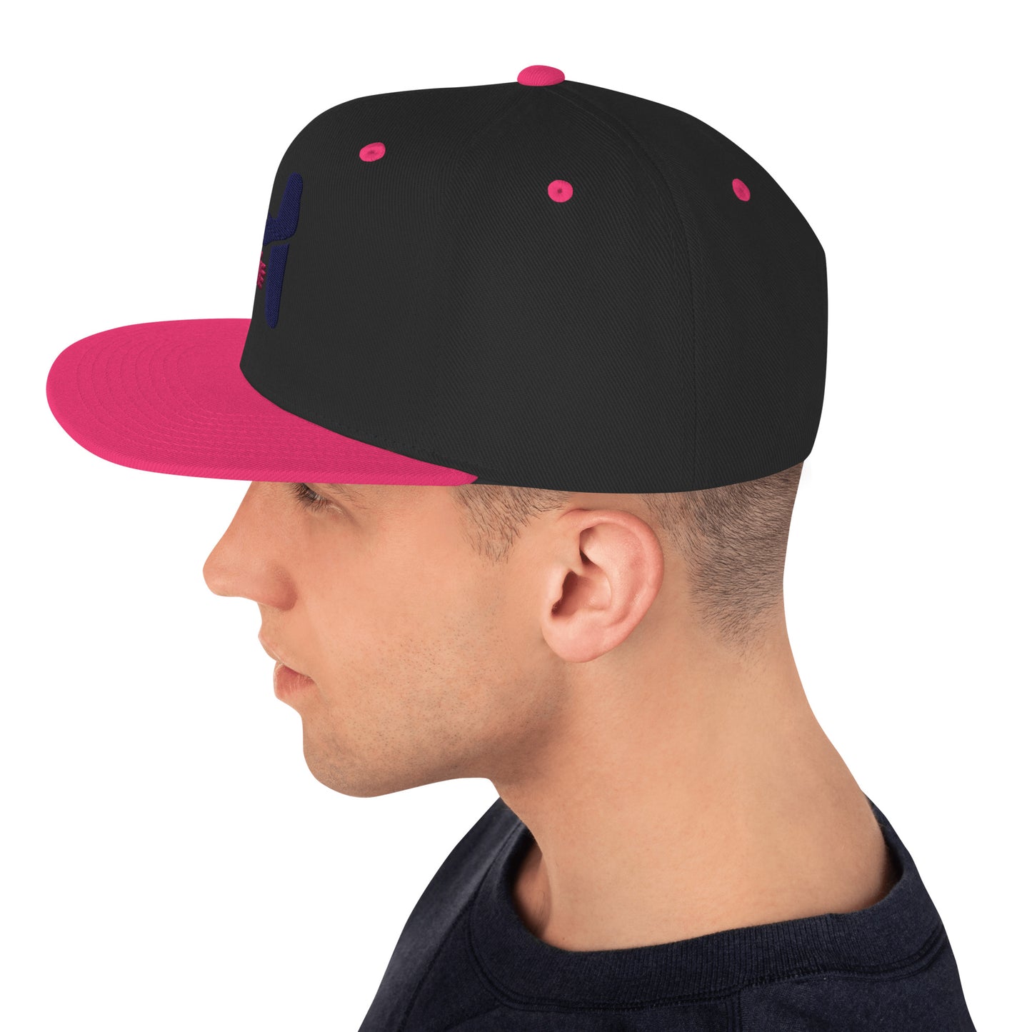 Heartbeat Pink & Blue Snap Back Hat