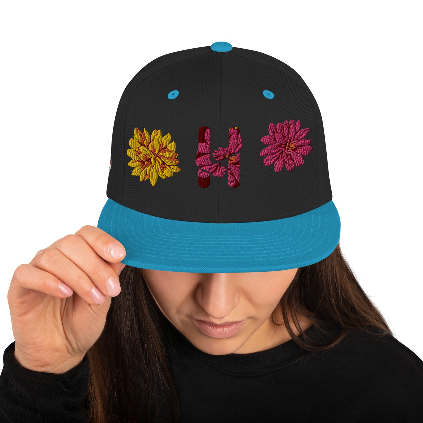 Heartbeat Floral Snap Back Hat