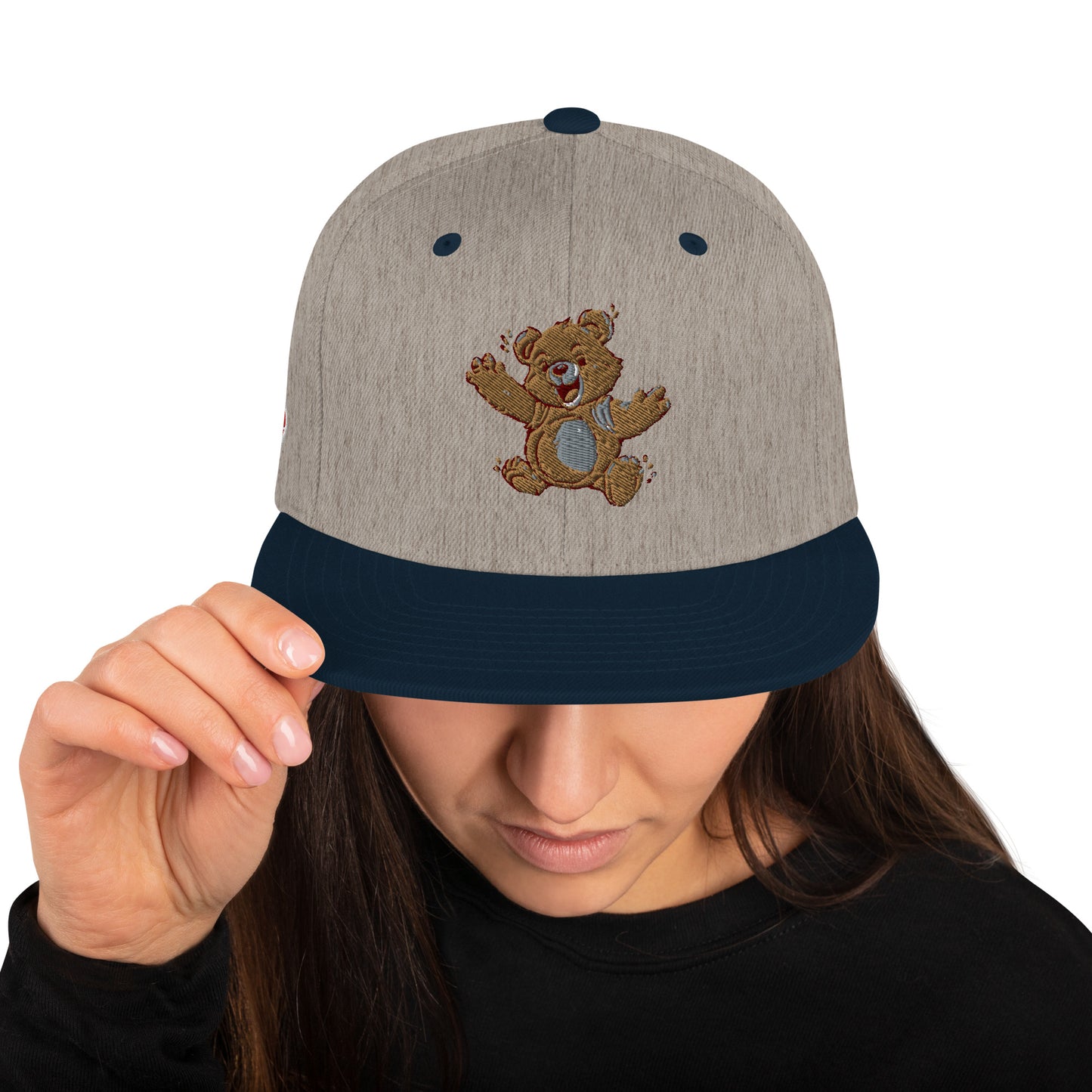 Heartbeat Teddy Bear Snap Back Hat