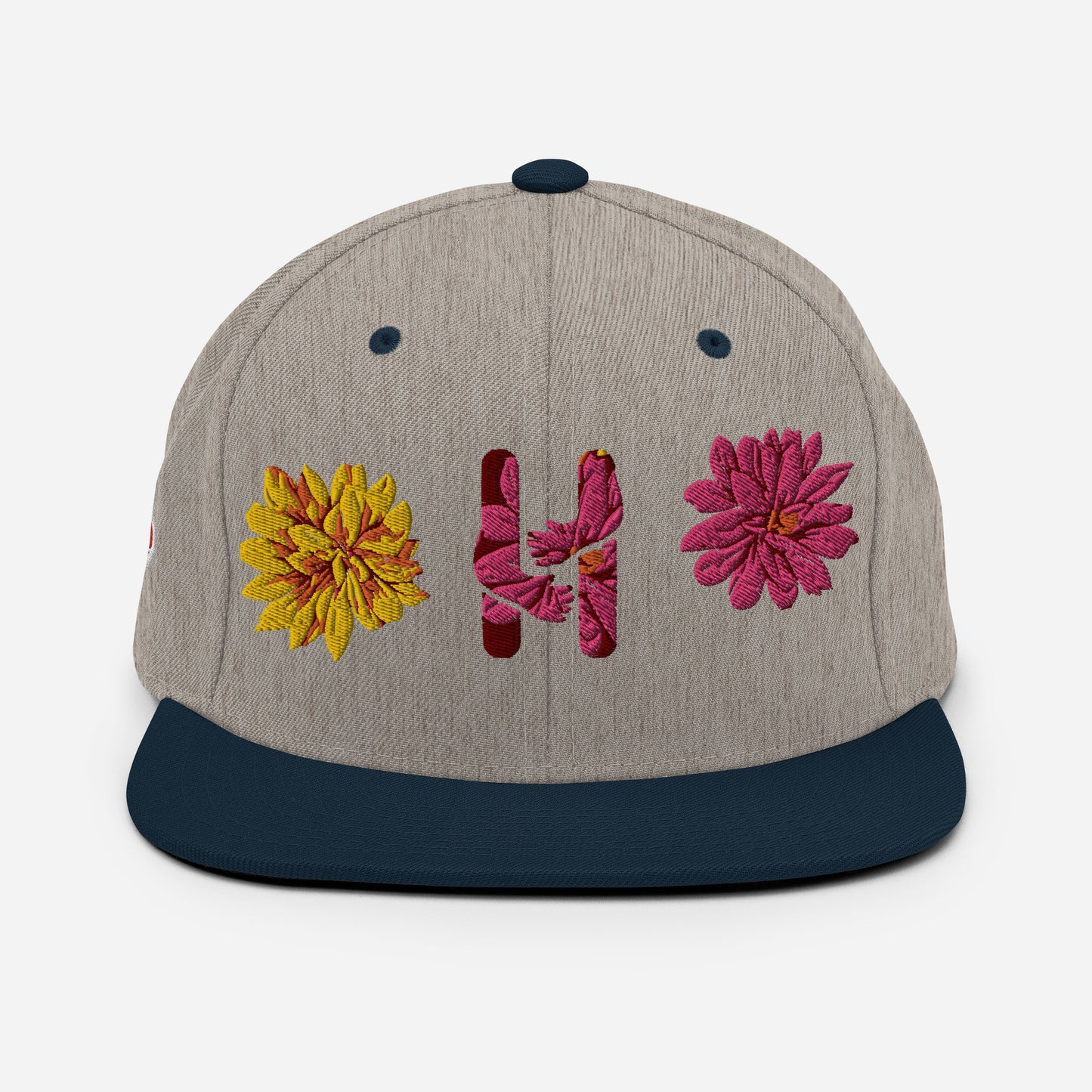 Heartbeat Floral Snap Back Hat