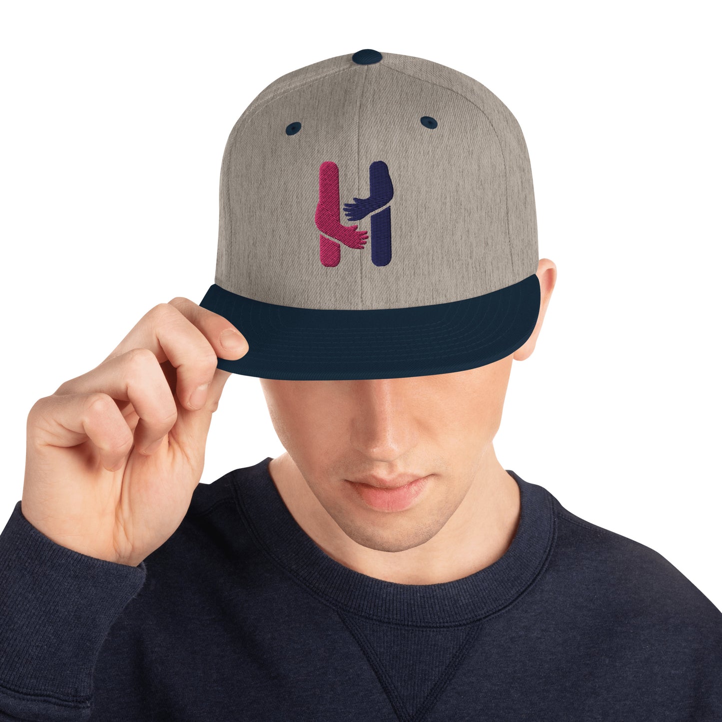 Heartbeat Pink & Blue Snap Back Hat