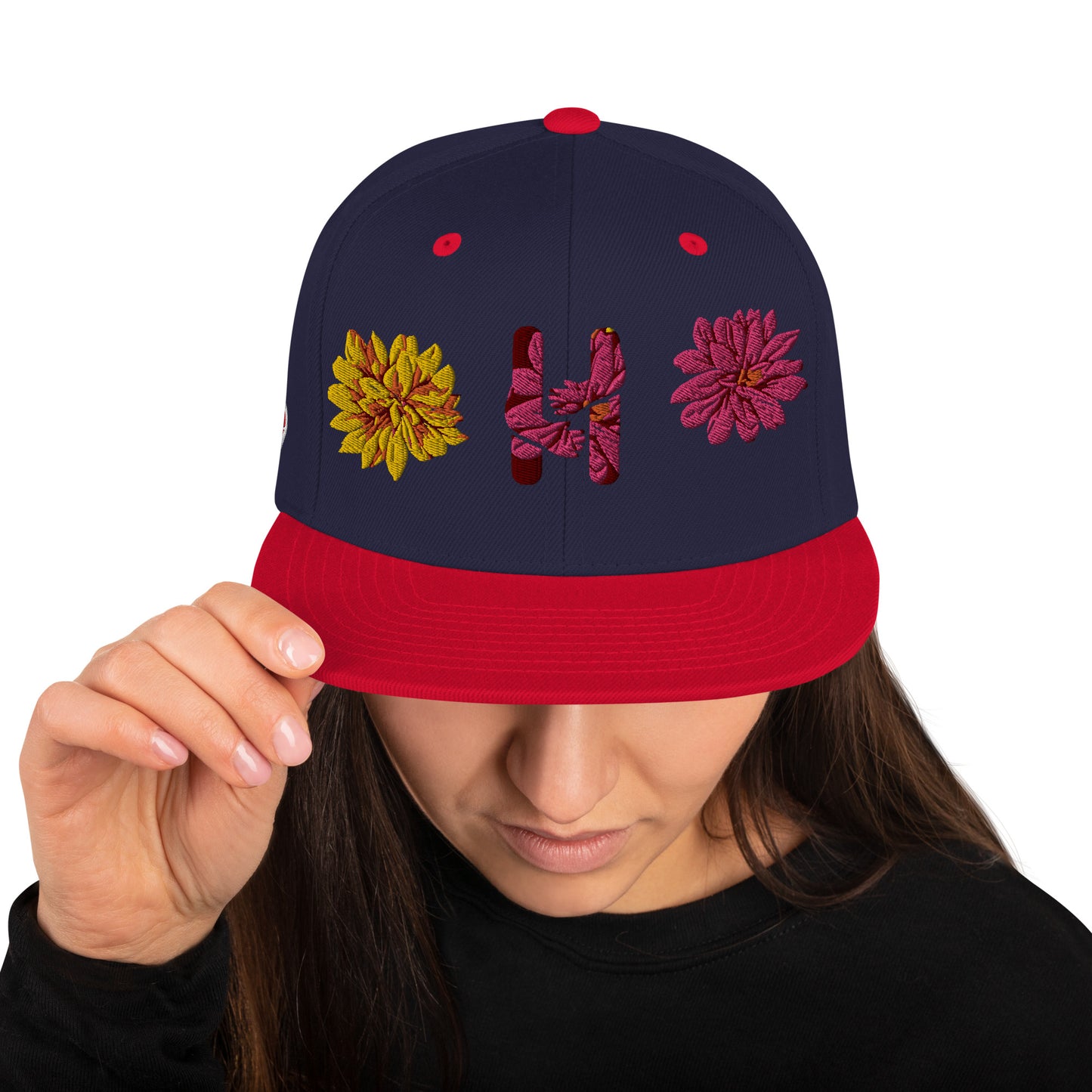 Heartbeat Floral Snap Back Hat