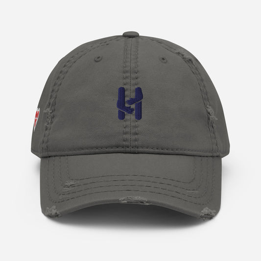 Heartbeat Distressed Hat