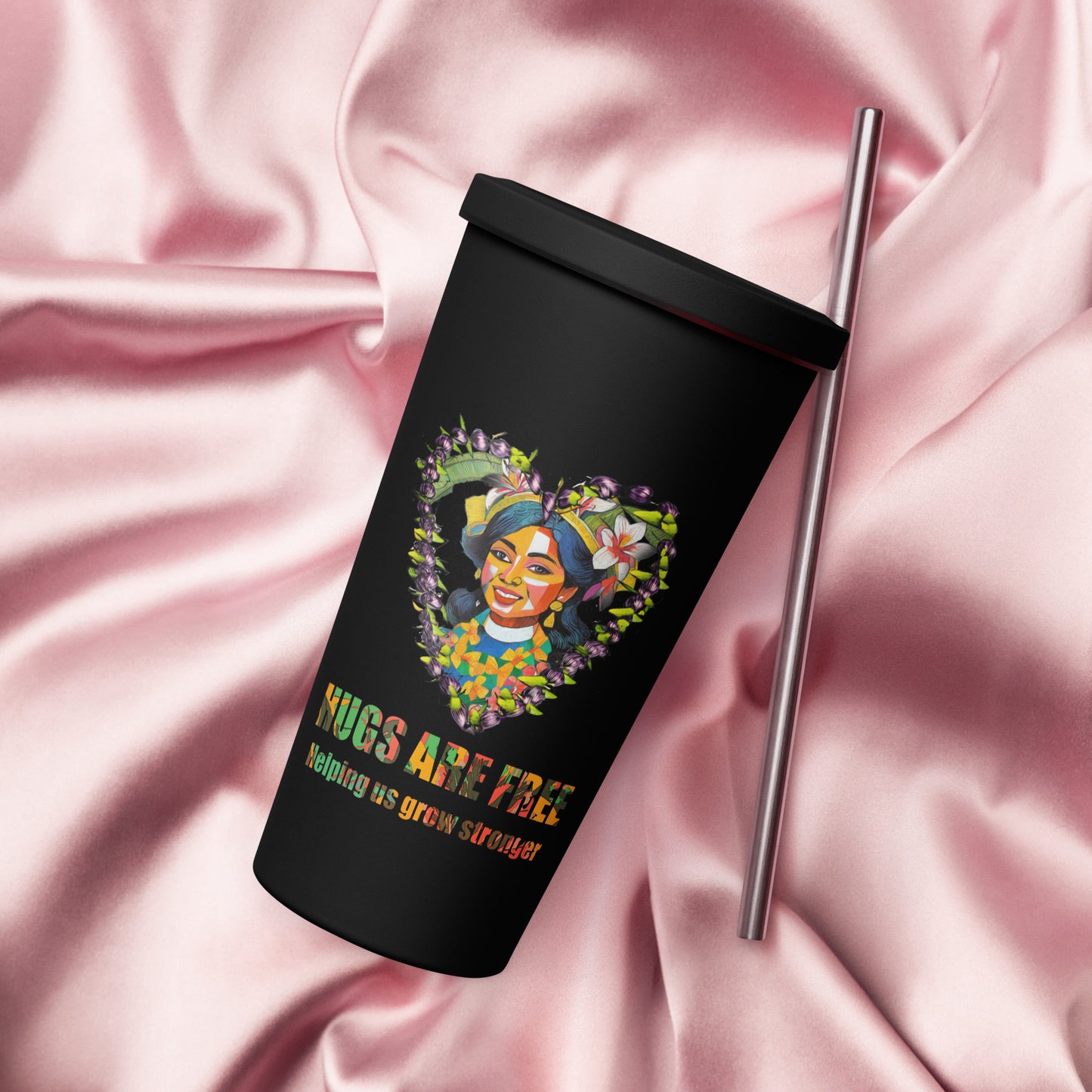 Warm Wishes: Insulated Tumbler with a straw