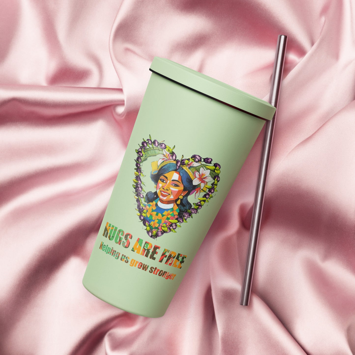 Warm Wishes: Insulated Tumbler with a straw