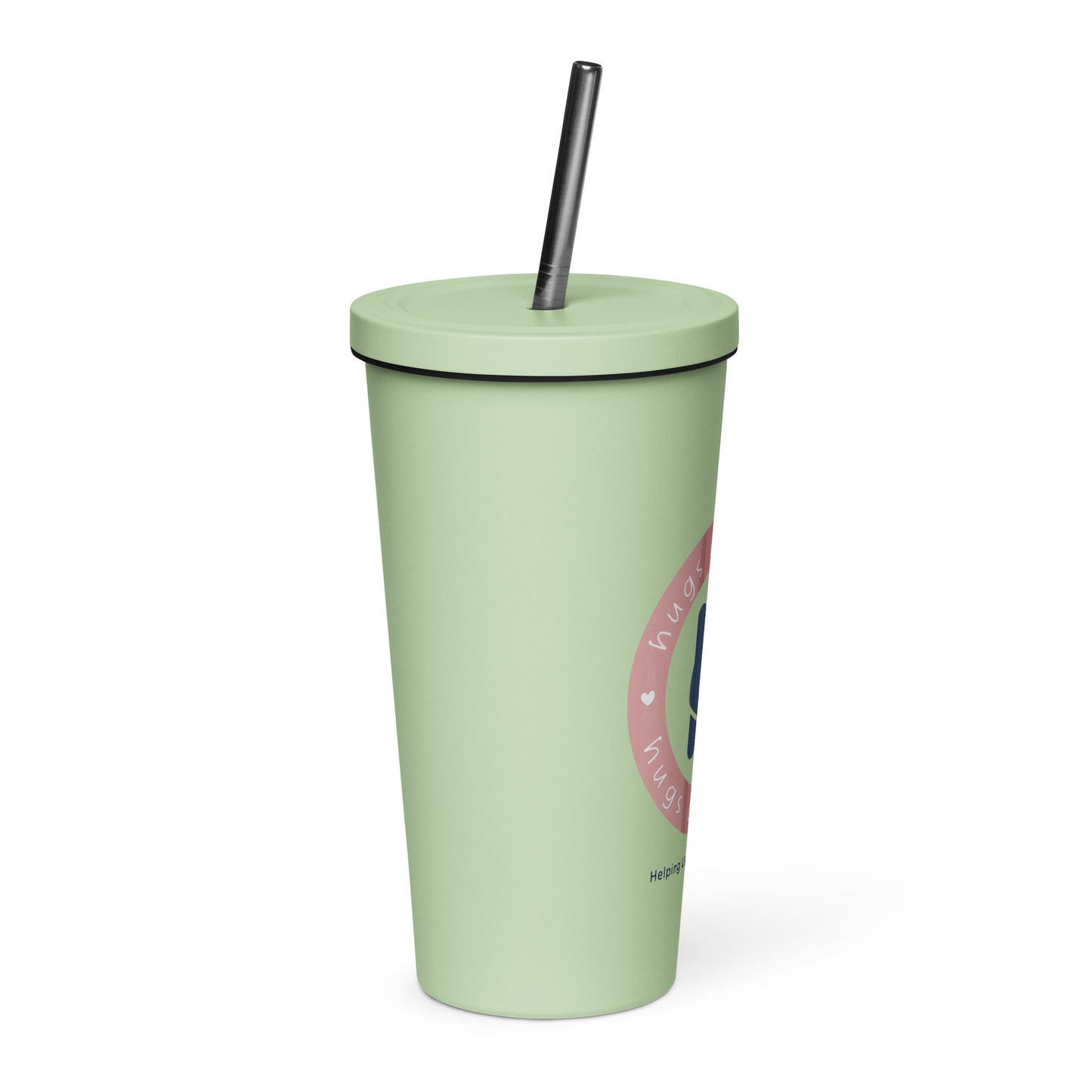 Tribute in Every Sip: Hugs Are Free Insulated Tumbler with a straw