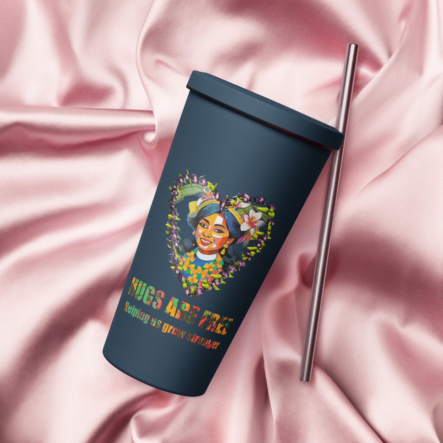 Warm Wishes: Insulated Tumbler with a straw