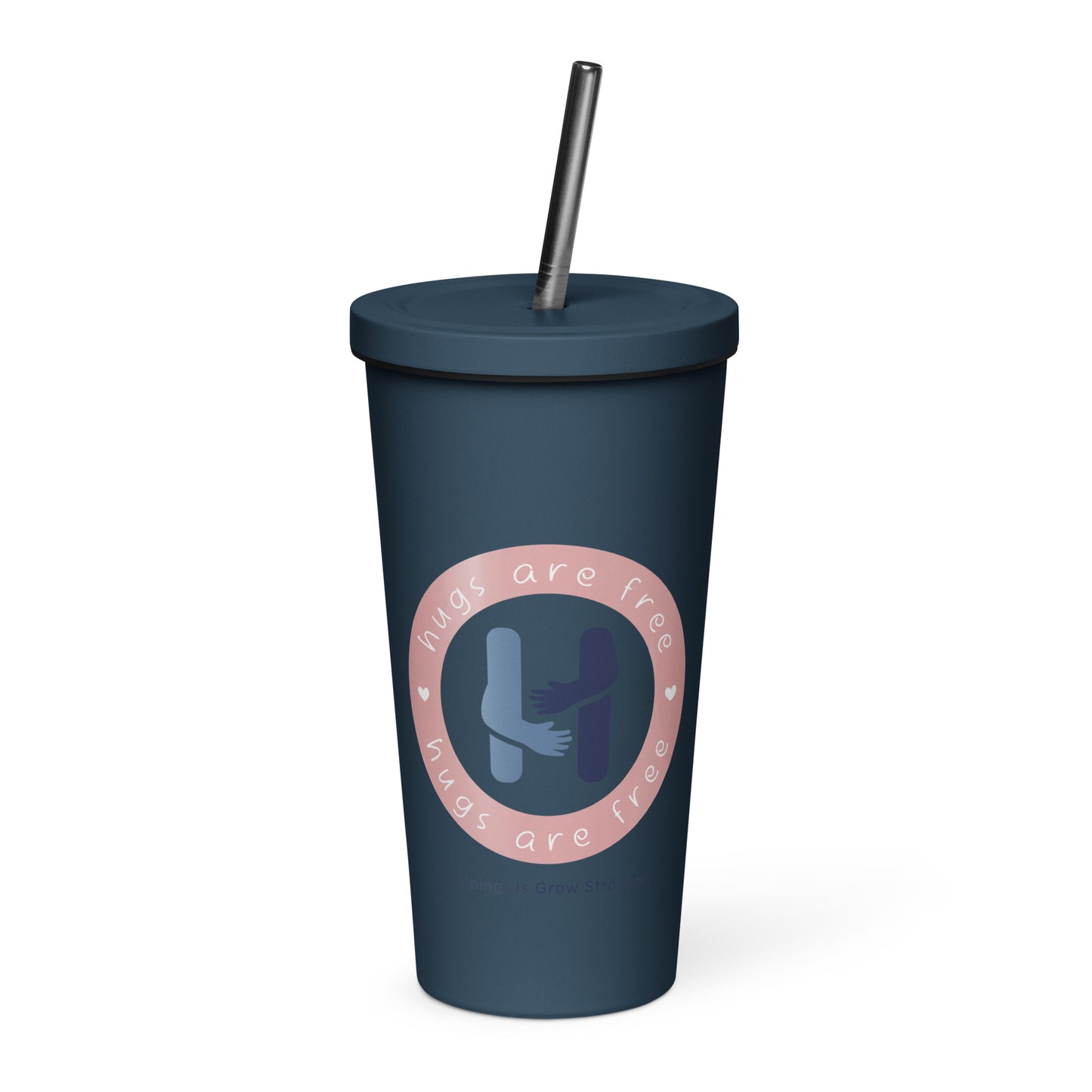 Tribute in Every Sip: Hugs Are Free Insulated Tumbler with a straw