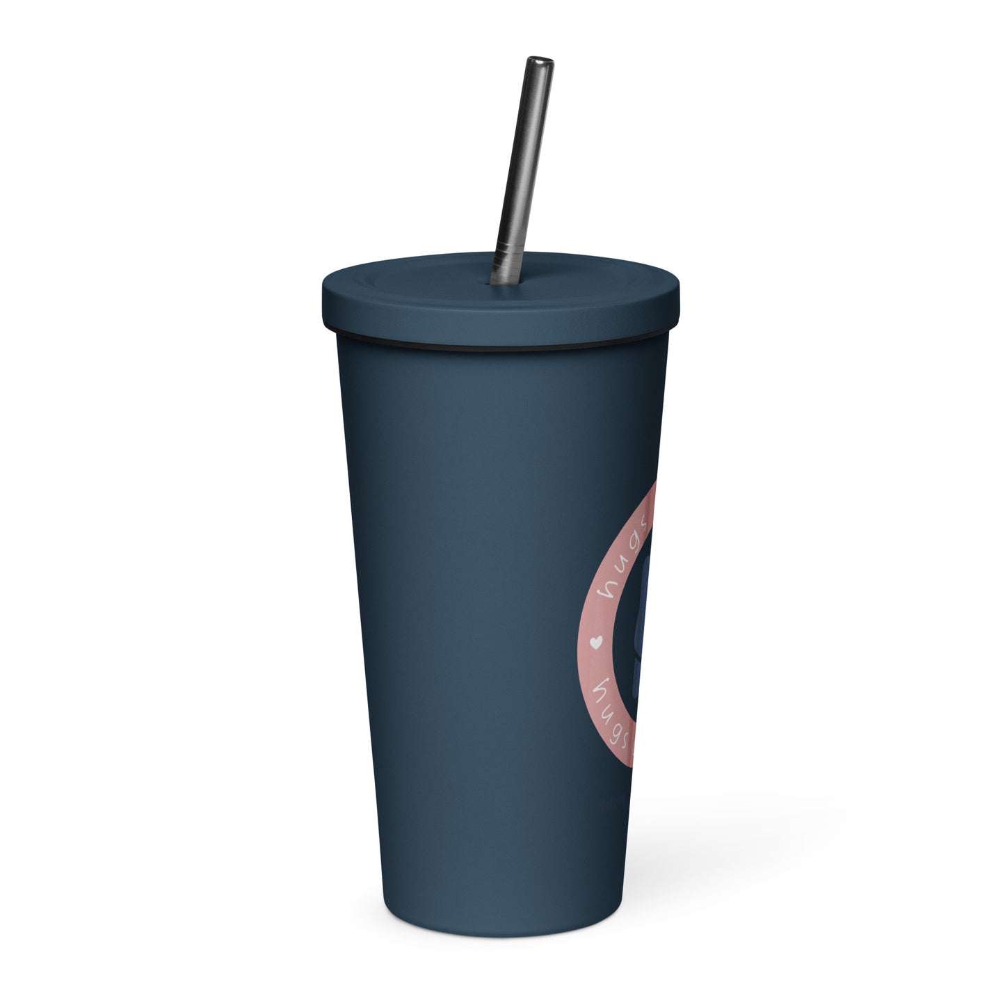 Tribute in Every Sip: Hugs Are Free Insulated Tumbler with a straw