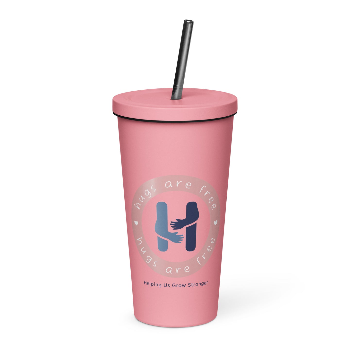 Tribute in Every Sip: Hugs Are Free Insulated Tumbler with a straw