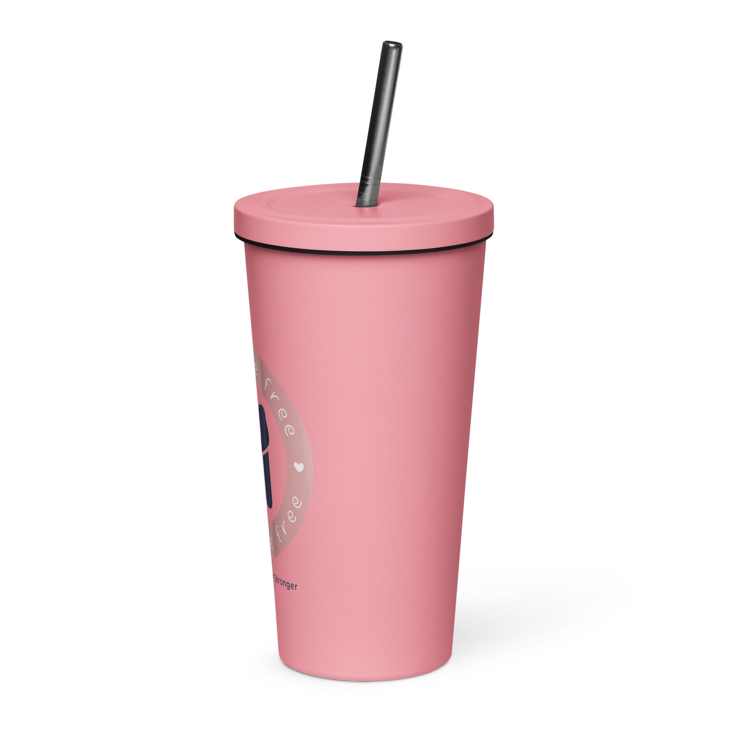 Tribute in Every Sip: Hugs Are Free Insulated Tumbler with a straw