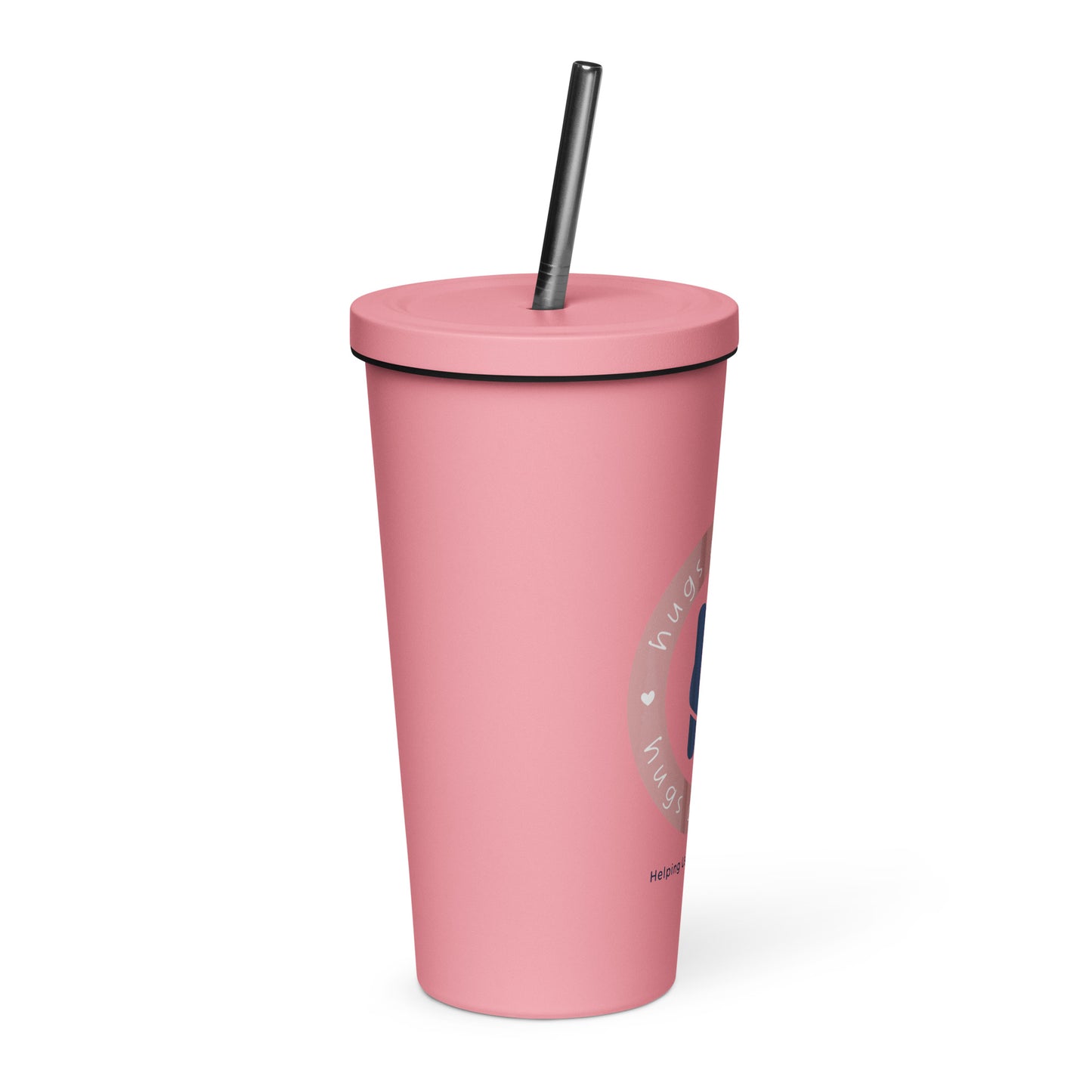 Tribute in Every Sip: Hugs Are Free Insulated Tumbler with a straw