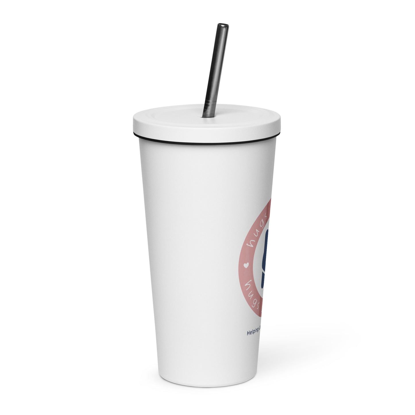 Tribute in Every Sip: Hugs Are Free Insulated Tumbler with a straw