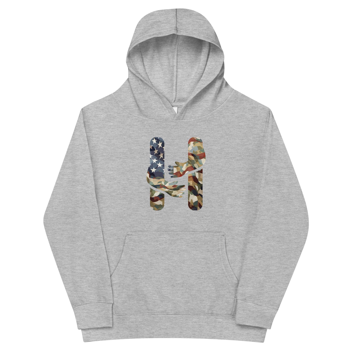 Experience Comfort with Our Fatigue Print Logo Kids Fleece Hoodie