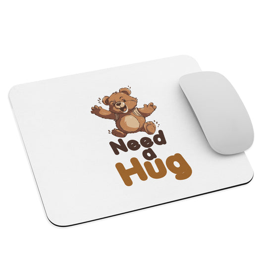 Bear Navigating: Hugs Are Free Teddy Bear Mouse Pad