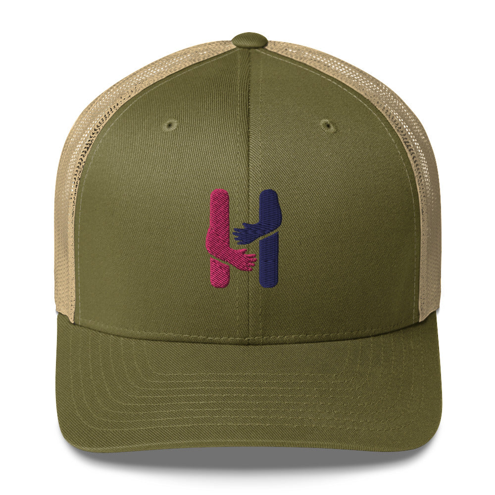 Heartbeat Pink & Blue Trucker Hat