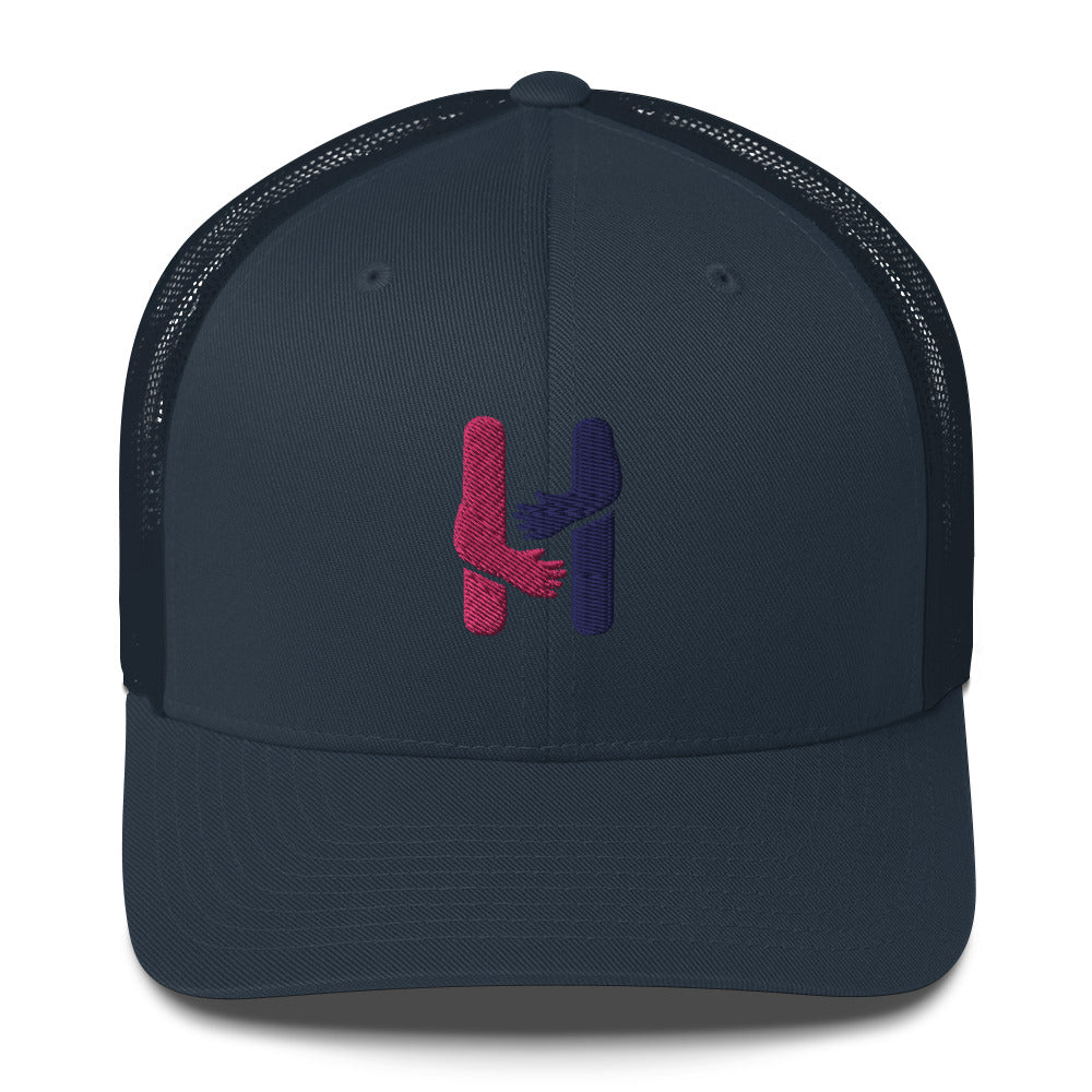 Heartbeat Pink & Blue Trucker Hat