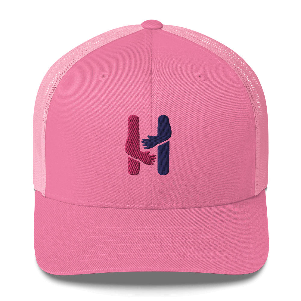 Heartbeat Pink & Blue Trucker Hat