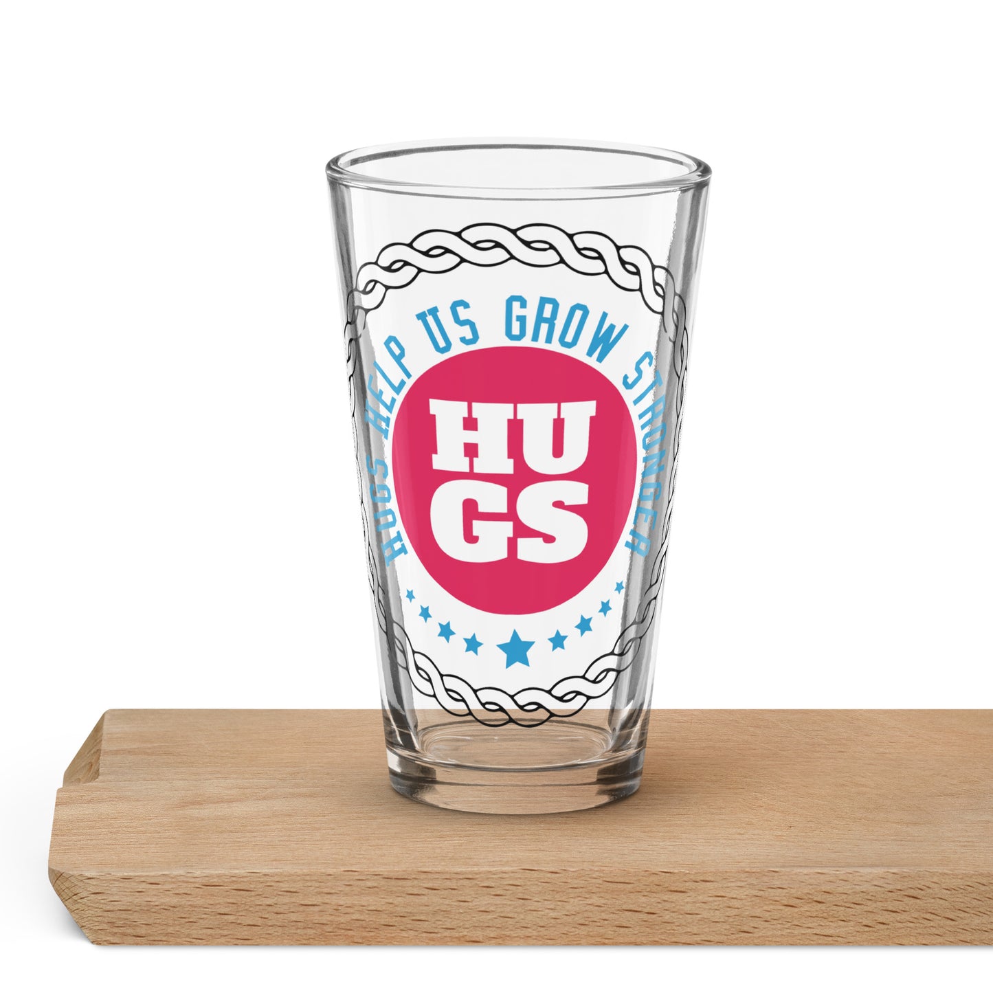 Cheers of Love: Hugs Are Free Shaker Pint Glass