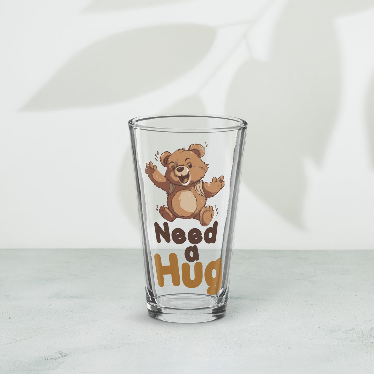 Cheers to Bears: Hugs Are Free Teddy Bear Shaker Pint Glass