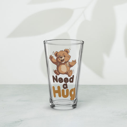 Cheers to Bears: Hugs Are Free Teddy Bear Shaker Pint Glass