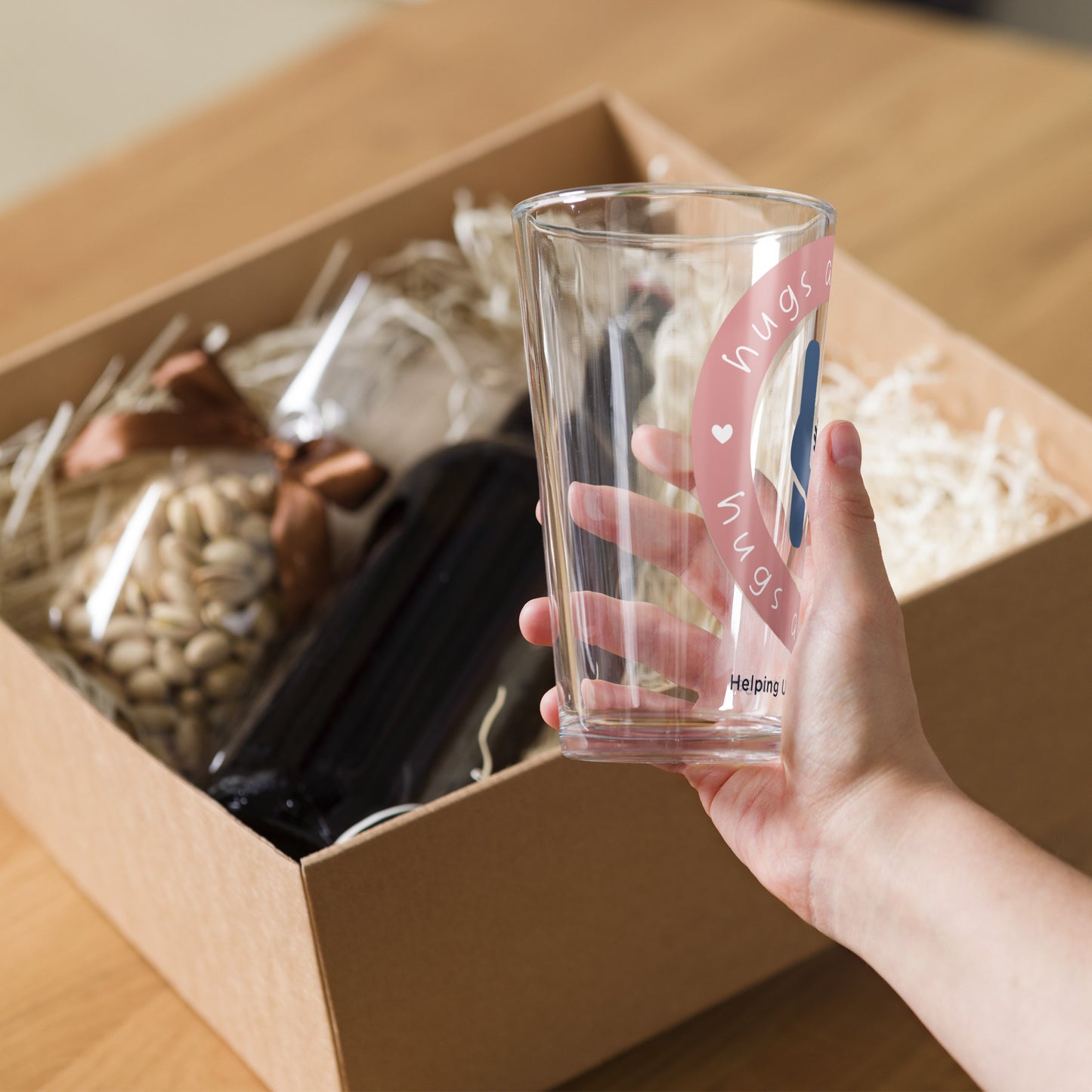 Cheers of Love: Hugs Are Free Shaker Pint Glass