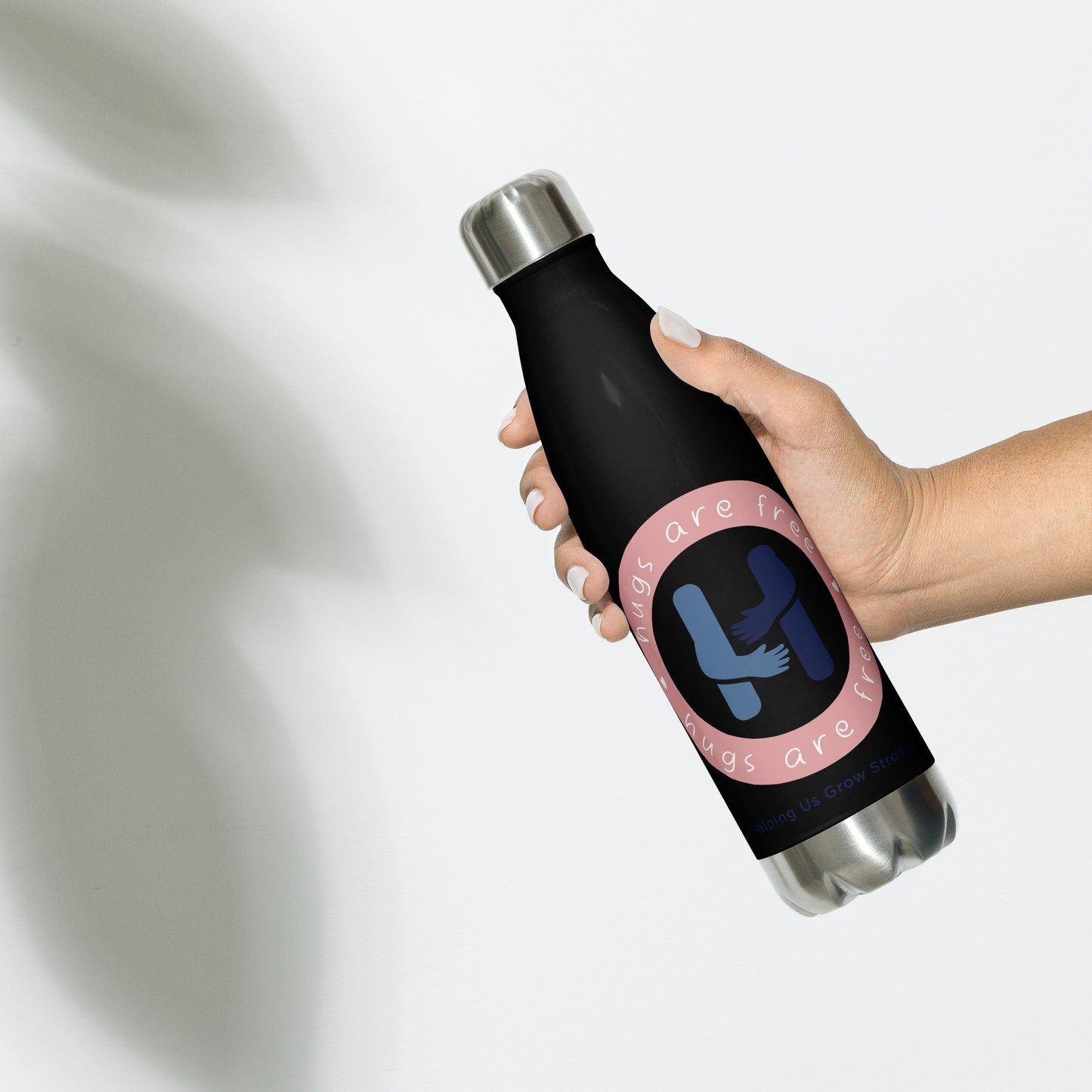 Hydration Hug: Hugs Are Free Steel Water Bottle