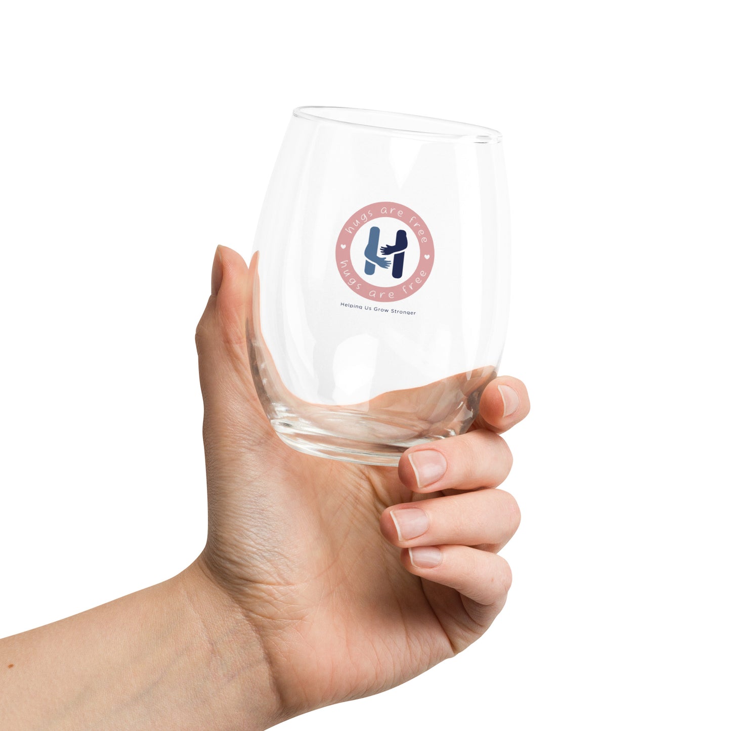 Sip of Love: Hugs Are Free Stemless Wine Glass