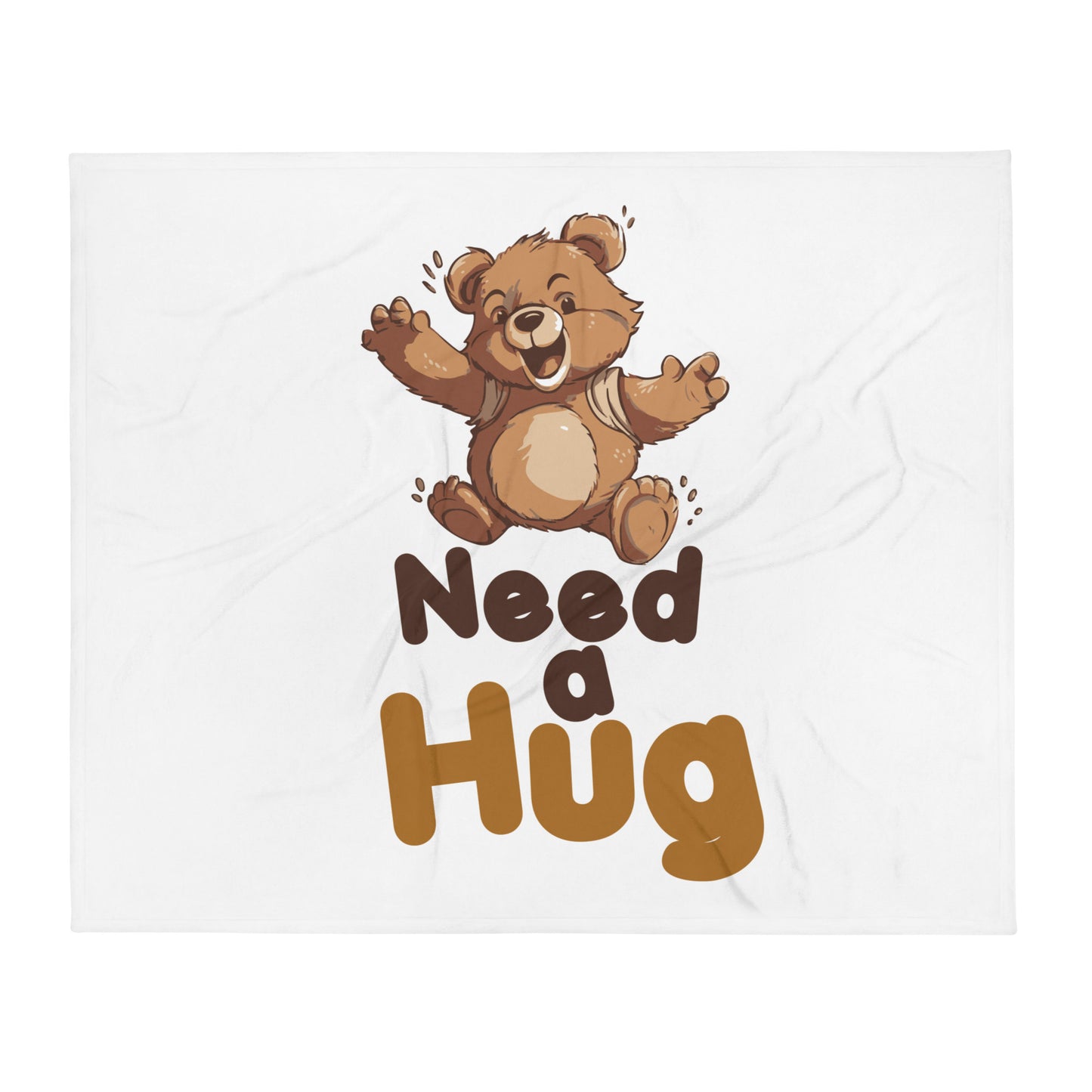 Snuggle Buddy: Hugs Are Free Teddy Bear Throw Blanket