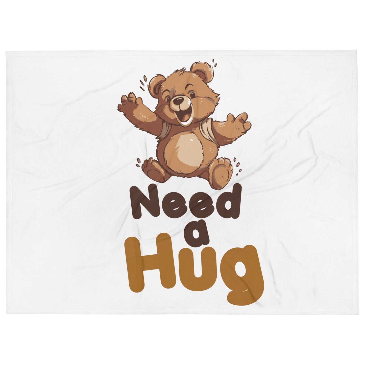 Snuggle Buddy: Hugs Are Free Teddy Bear Throw Blanket