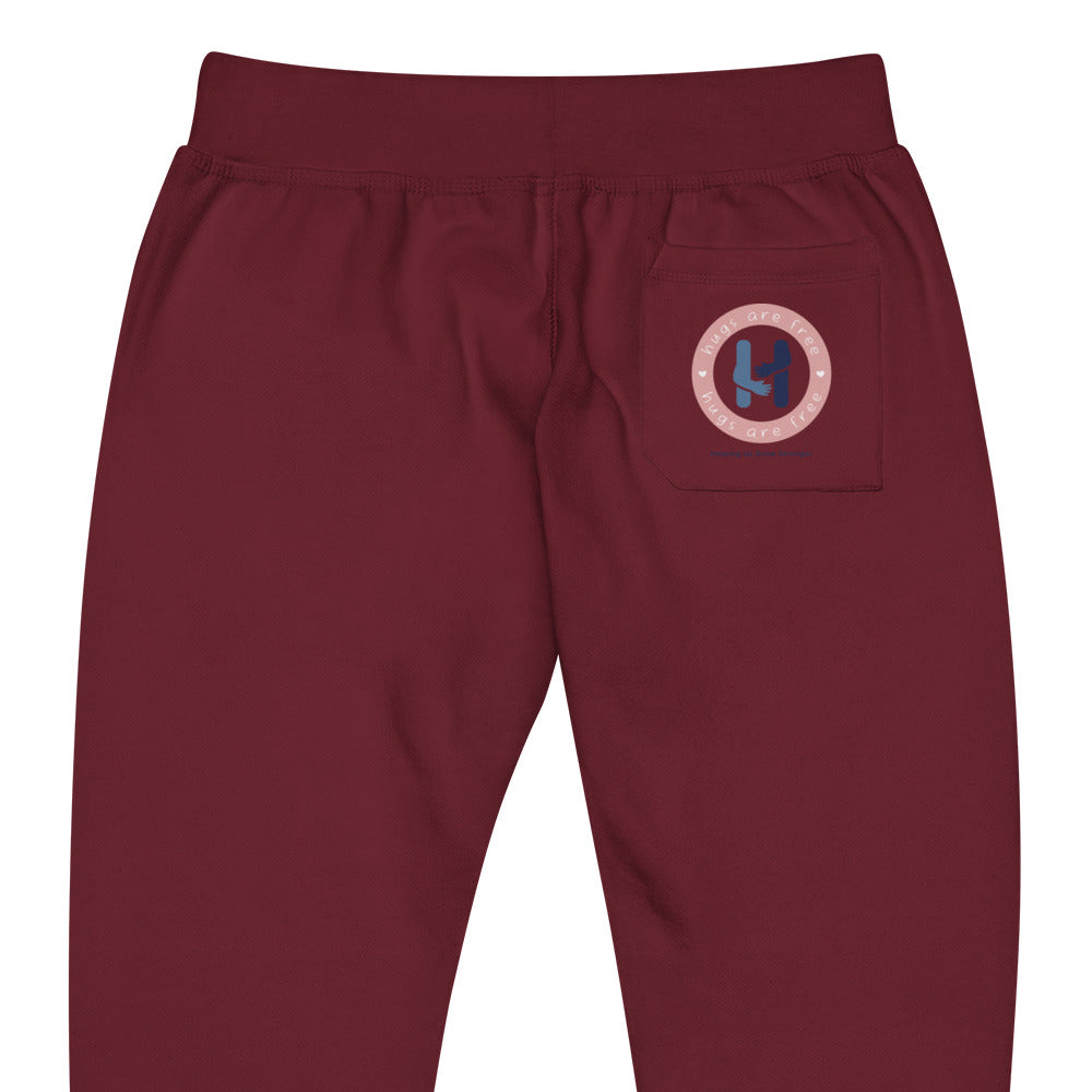 Cozy Bonds: Hugs Are Free Unisex Fleece Pants