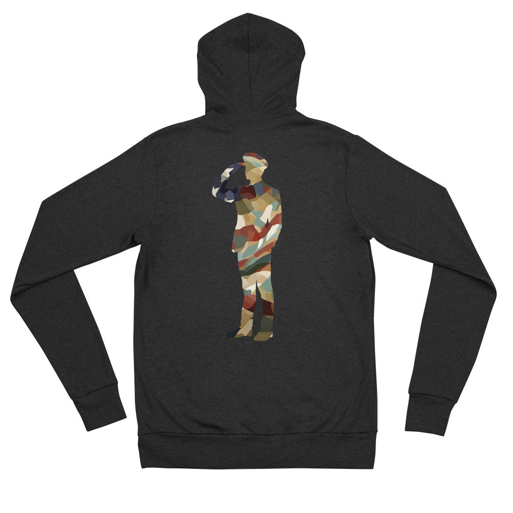 Courageous Commemoration: Memorial Day Zip Hoodie