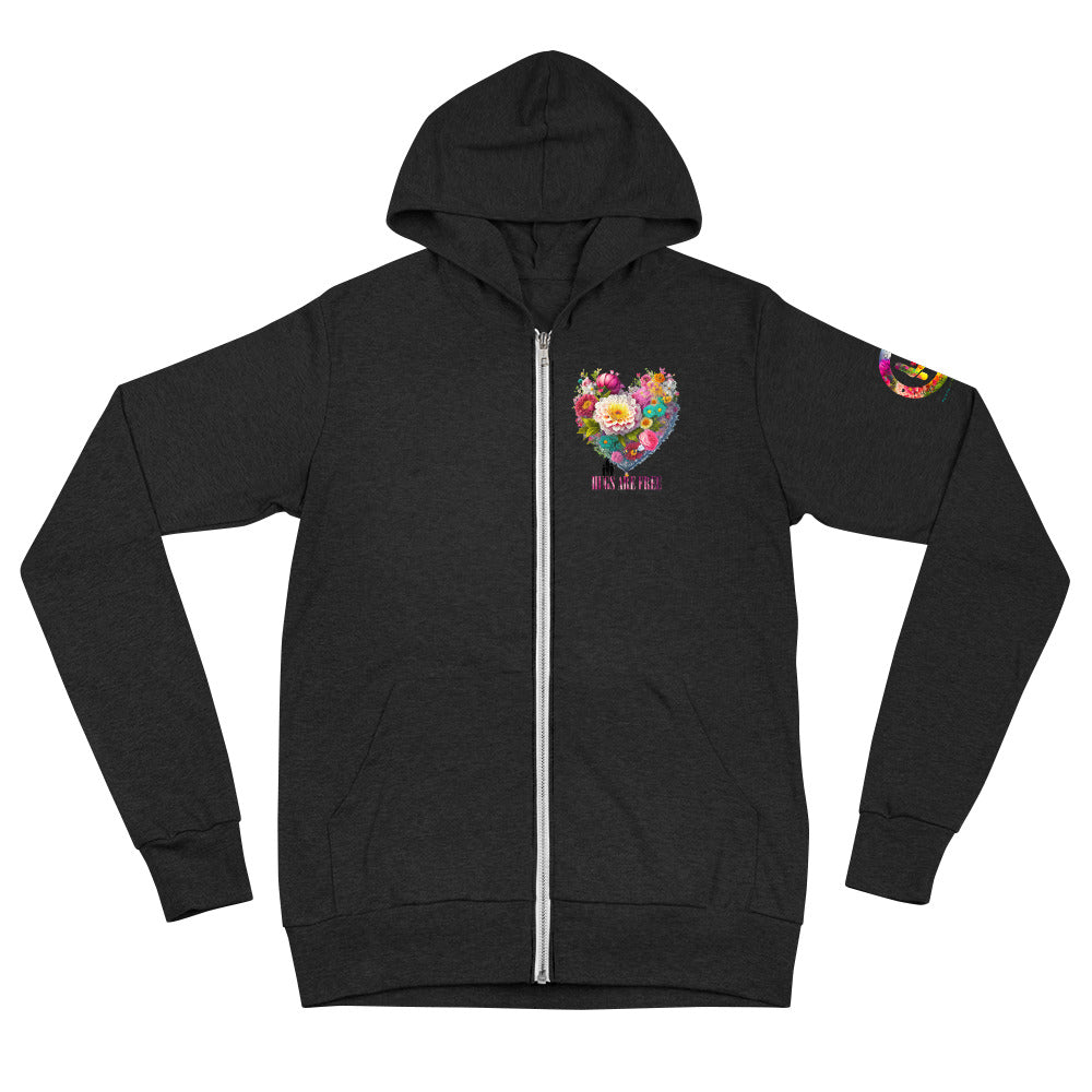 Mom's Hug: Celebrating Mothers Unisex Zip Hoodie