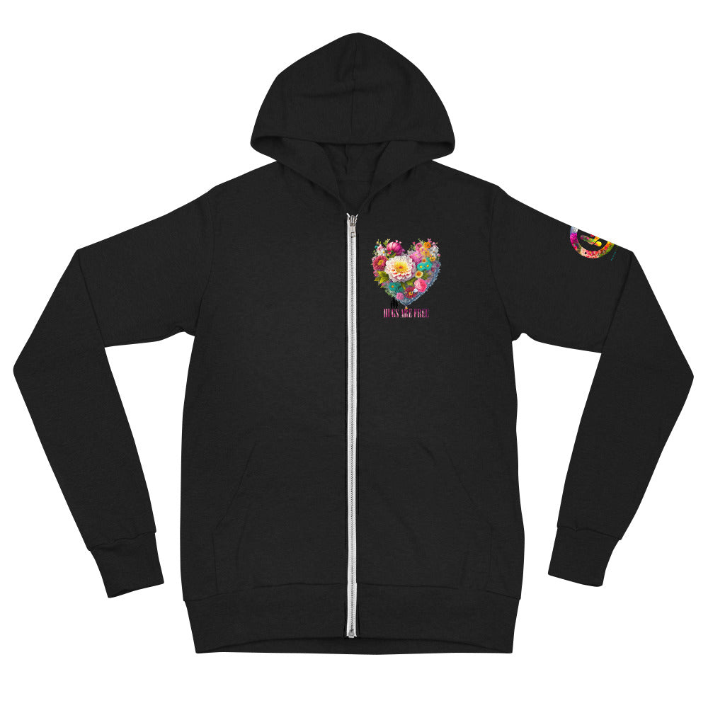 Mom's Hug: Celebrating Mothers Unisex Zip Hoodie