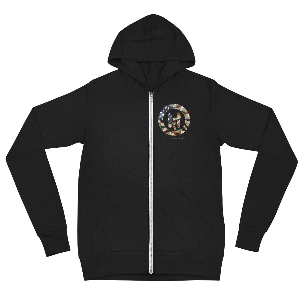 Courageous Commemoration: Memorial Day Zip Hoodie