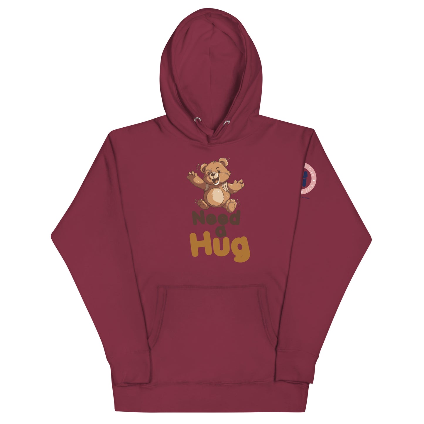 Cozy Hugs: Hugs Are Free Teddy Bear Unisex Hoodie