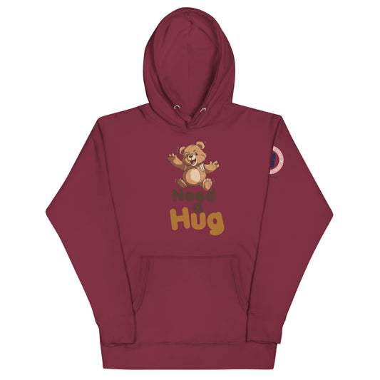 Cozy Hugs: Hugs Are Free Teddy Bear Unisex Hoodie