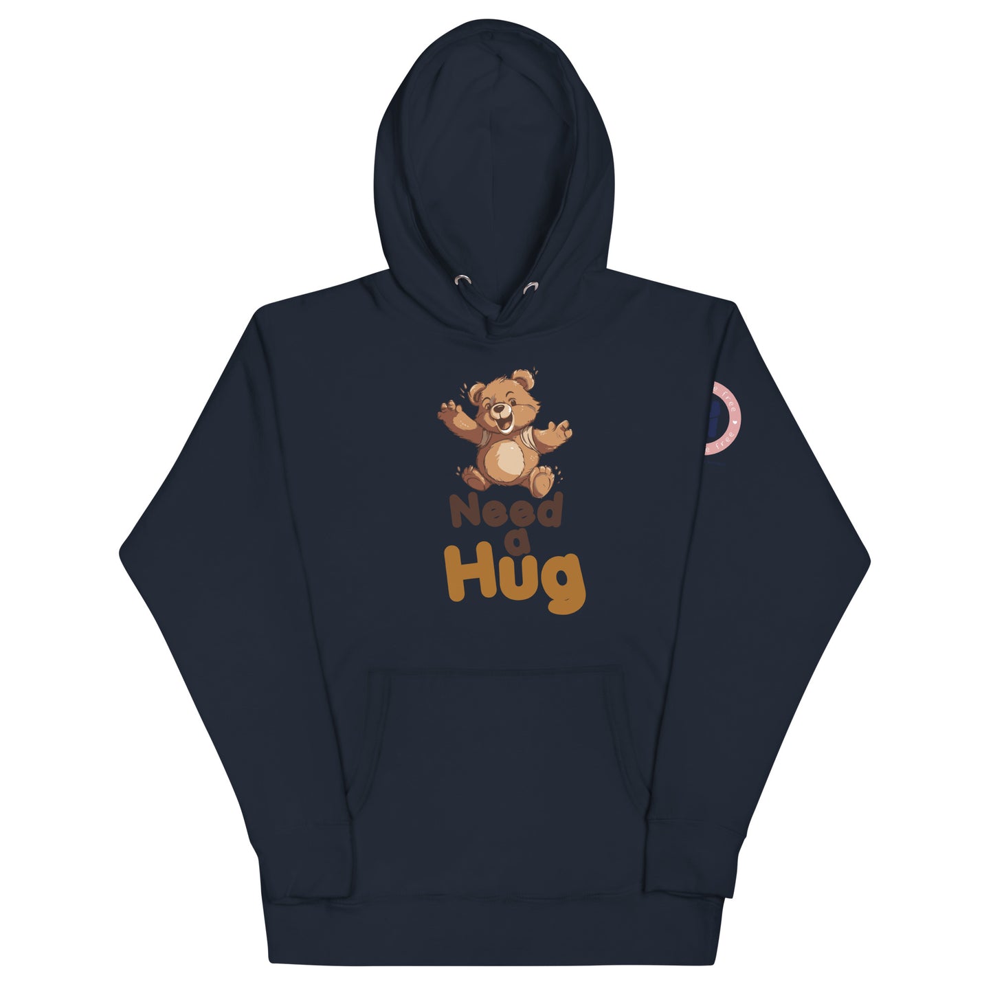 Cozy Hugs: Hugs Are Free Teddy Bear Unisex Hoodie