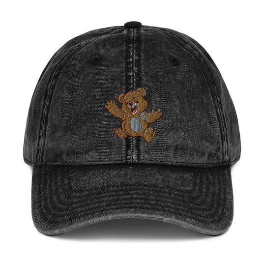 Heartbeat Teddy Bear Vintage Cotton Twill Hat