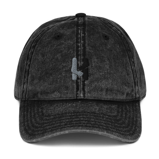 Silver & Black Logo Twill Hat