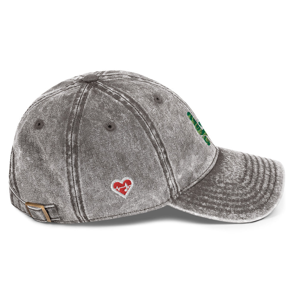 Heartbeat Fatigue Vintage Cotton Twill Hat