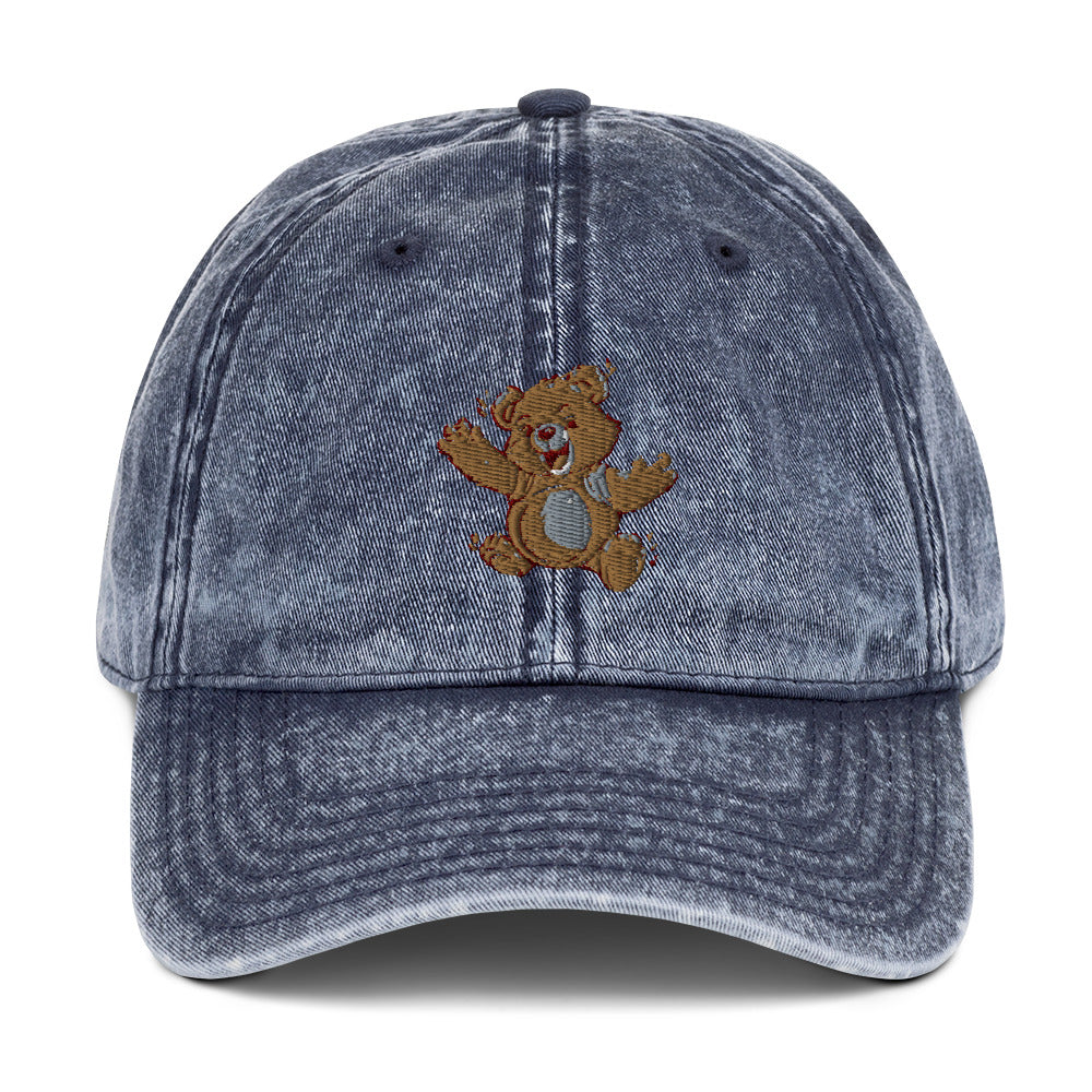 Heartbeat Teddy Bear Vintage Cotton Twill Hat