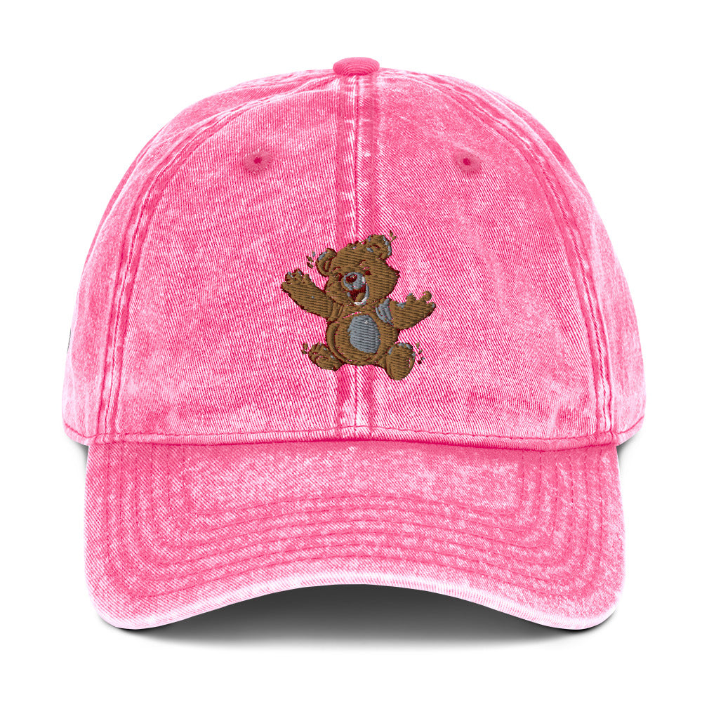 Heartbeat Teddy Bear Vintage Cotton Twill Hat