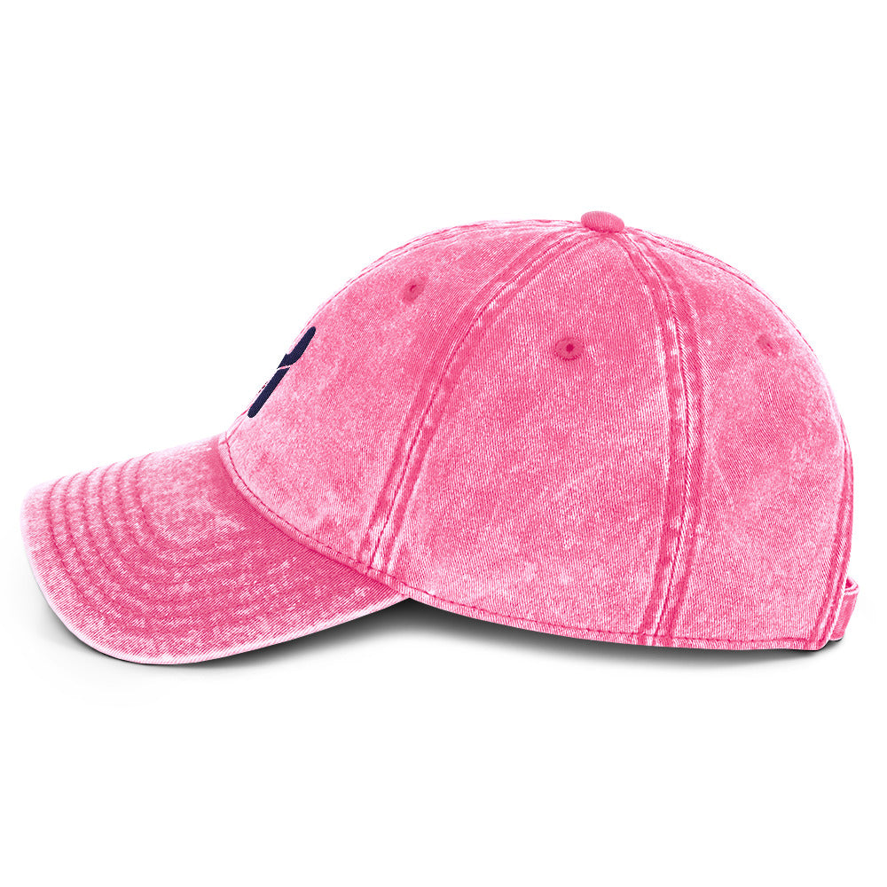 Heartbeat Pink & Blue Vintage Cotton Twill Hat